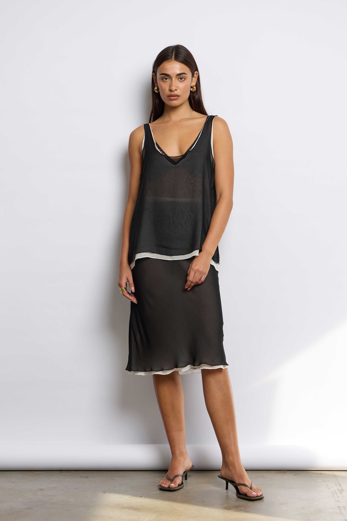 TWIN SKIRT | BLACK & CREAM
