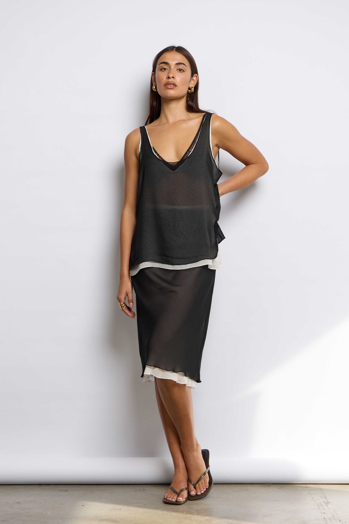 TWIN SKIRT | BLACK & CREAM