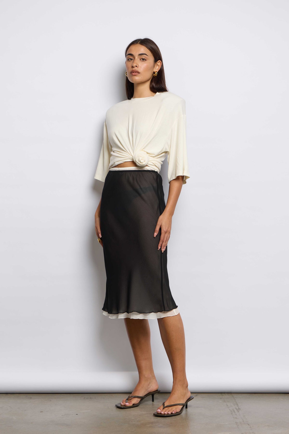 TWIN SKIRT | BLACK & CREAM