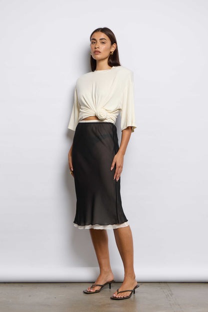 TWIN SKIRT | BLACK & CREAM