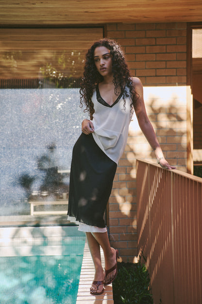 TWIN SKIRT | BLACK & CREAM